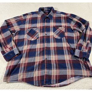 Vintage Andover Trail Shirt Flannel Mens 2XL Big Man Button Up Plaid